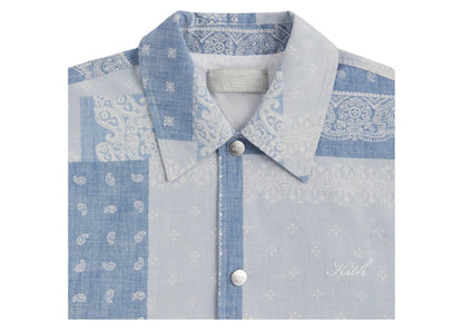 Kith Washed Paisley Coaches Jacket Light Indigo
