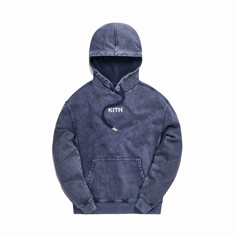 Kith Williams III Crystal Wash Fleece Hoodie Obsidian/Navy
