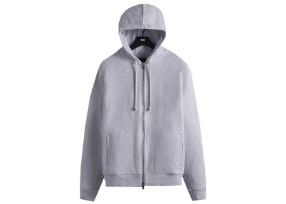 Kith Williams V Zip Up Hoodie Light Heather Grey