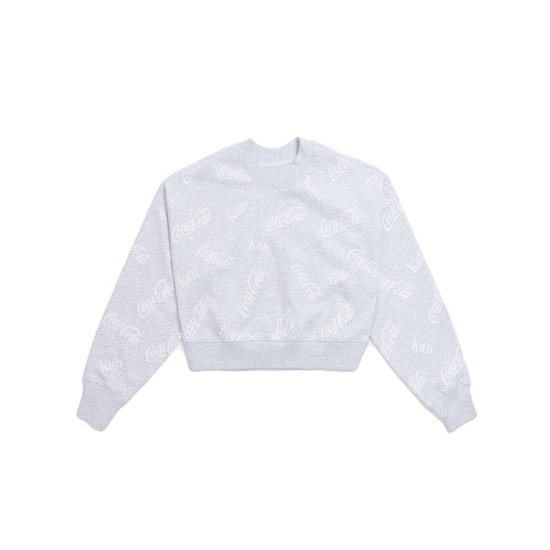 Kith Women x Coca-Cola Connie Cropped Crew Heather Grey