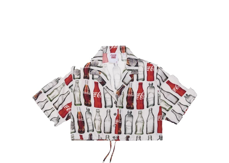 Kith Women x Coca-Cola Hawaiian Cropped Shirt White