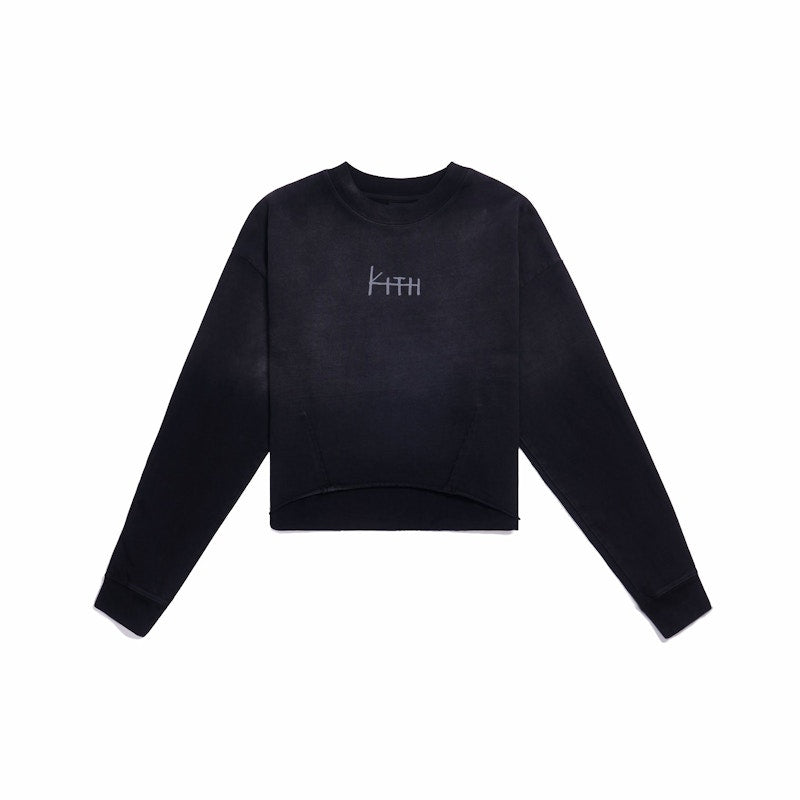 Kith Women x Ksubi Nova Crop L/S Tee Washed Black