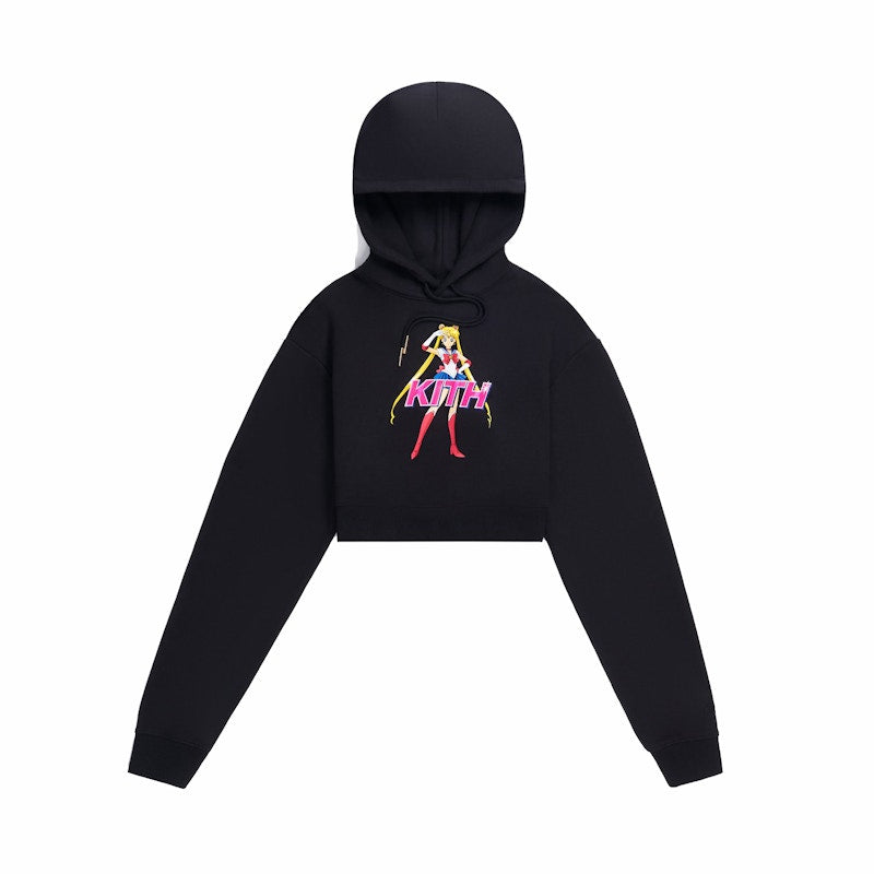 Kith Women x Sailor Moon Alexa Cropped Hoodie Black