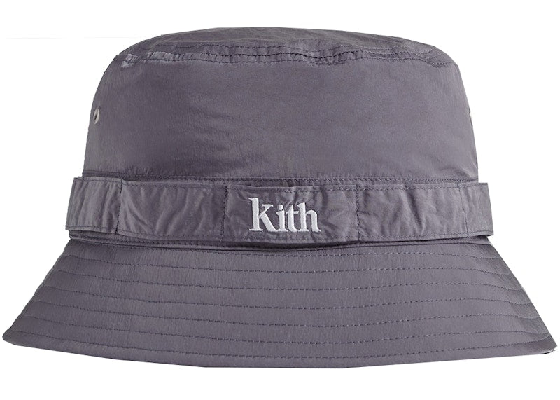 Kith Wrinkle Nylon Serif Bucket Hat Hat Vision