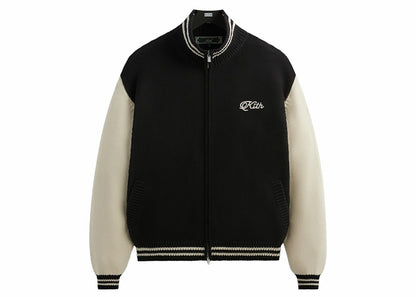 Kith Wyona Full Zip Varsity Sweater Black