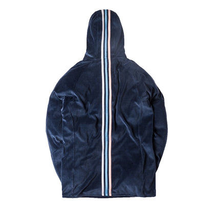 Kith adidas Soccer Flamingos Velour Half Zip Hoodie Navy