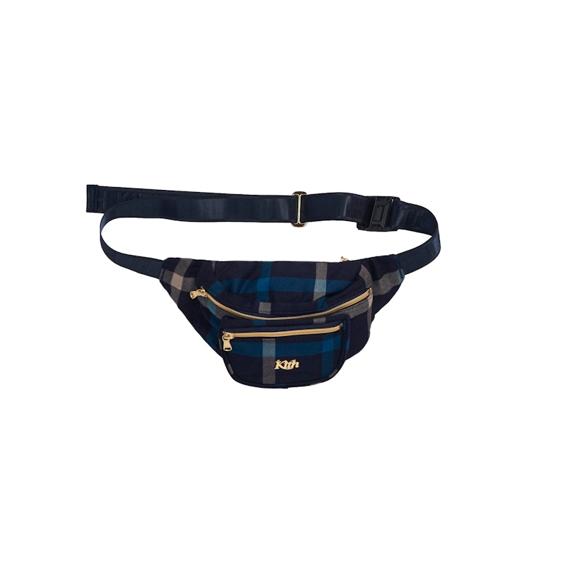Kith for Bergdorf Goodman Astor Plaid Waist Bag Blue