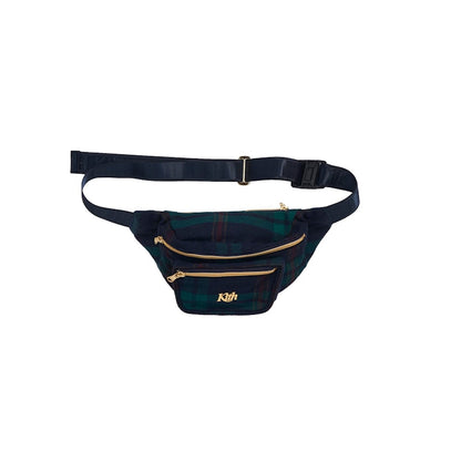 Kith for Bergdorf Goodman Astor Wool Plaid Waist Bag Green