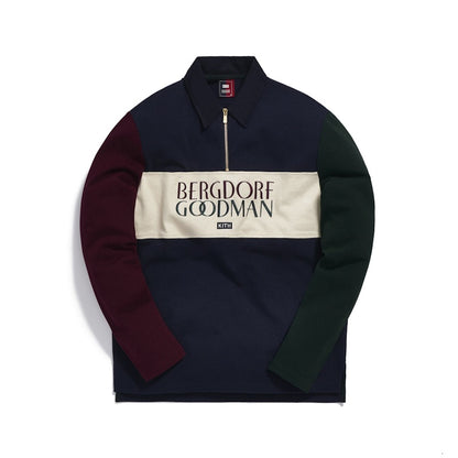 Kith for Bergdorf Goodman L/S Quarter Zip Navy