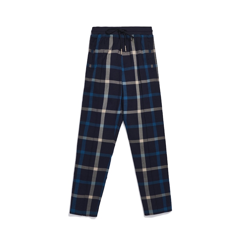 Kith for Bergdorf Goodman Roger Track Pant Navy/Blue Plaid