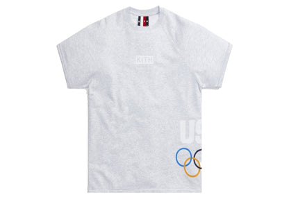 Kith for Team USA 5 Rings Howard Tee Light Heather Grey