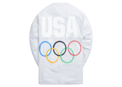Kith for Team USA 5 Rings L/S Spirit Tee Light Heather Grey