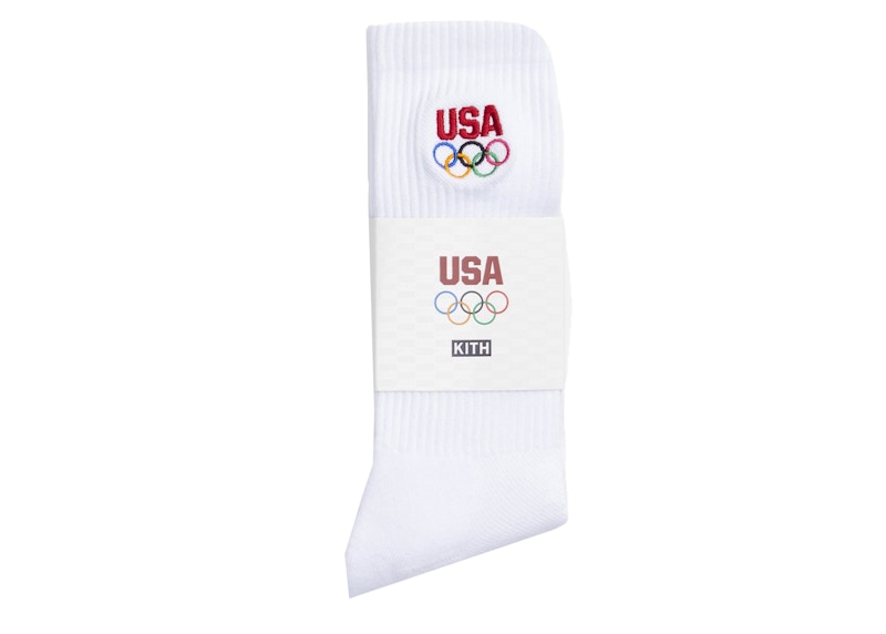 Kith for Team USA 5 Rings Socks White