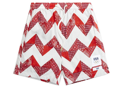 Kith for Team USA Zig Zag Quilt Active Short Pyre