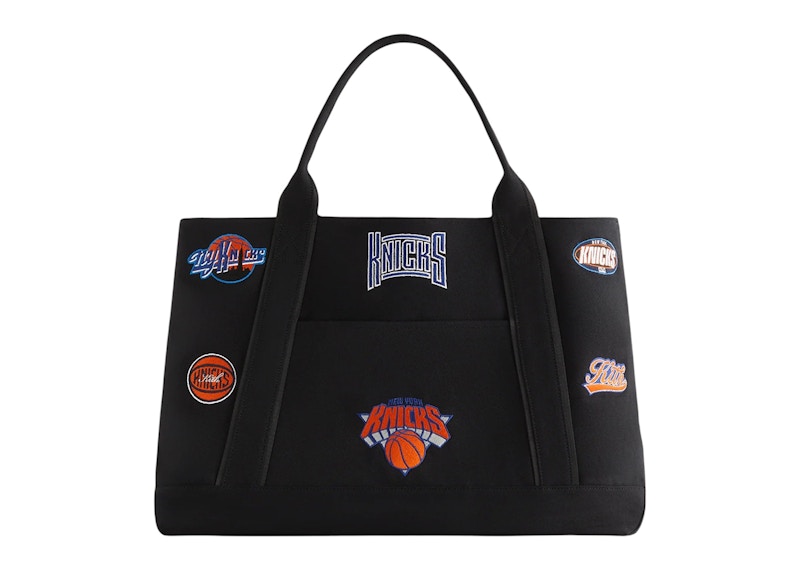 Kith for the New York Knicks All Over Embroidered Canvas Tote Black
