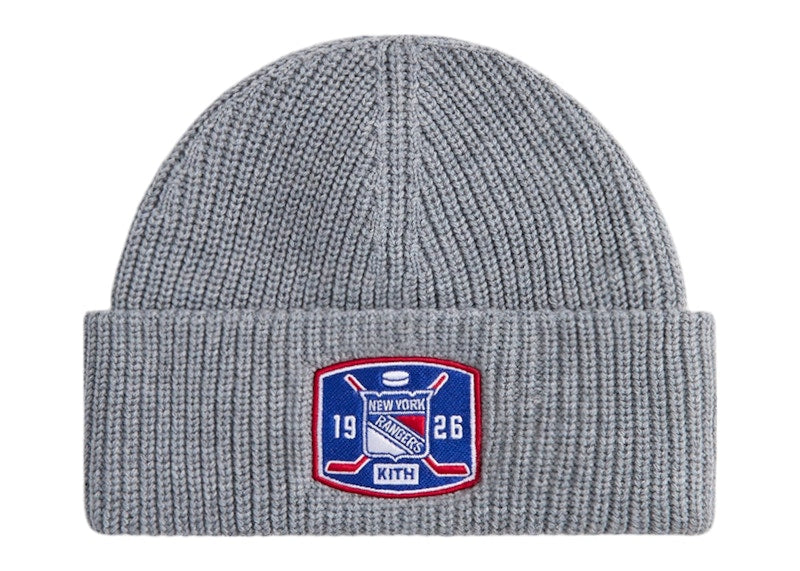 Kith x 47 New York Rangers Mia Beanie Light Heather Grey