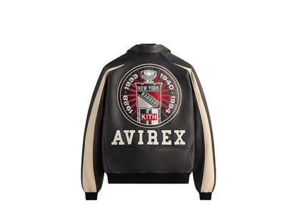Kith x AVIREX for the New York Rangers Bomber Jacket Black