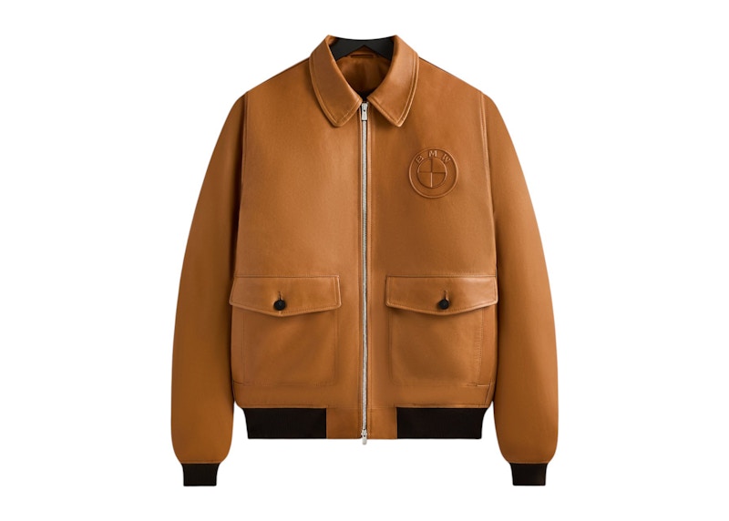 Kith x BMW Leather Hawthorne Flight Jacket Desert