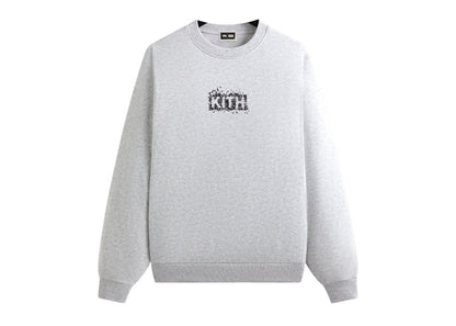 Kith x Batman Bats Vintage Nelson Crewneck Light Heather Grey