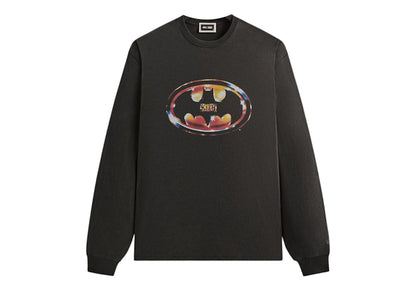 Kith x Batman Logo Vintage Long Sleeve Tee Black