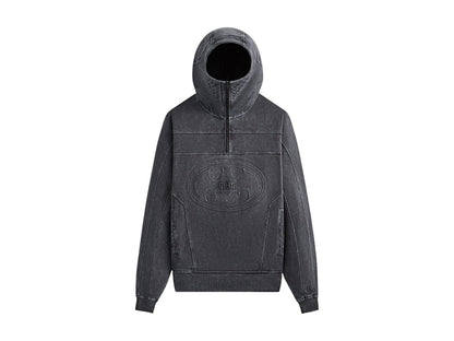 Kith x Batman Quarter Zip Moto Hoodie Black