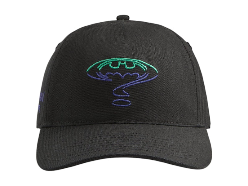 Kith x Batman Riddle Twill Low Pinch Crown Snapback Cap Black