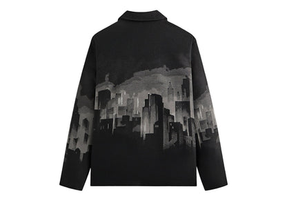 Kith x Batman Signal Tapestry Coaches Jacket Black