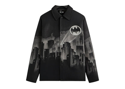 Kith x Batman Signal Tapestry Coaches Jacket Black