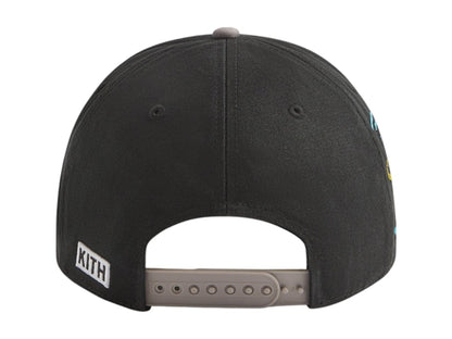 Kith x Batman Twill Two Tone Pinch Crown Snapback Cap Black