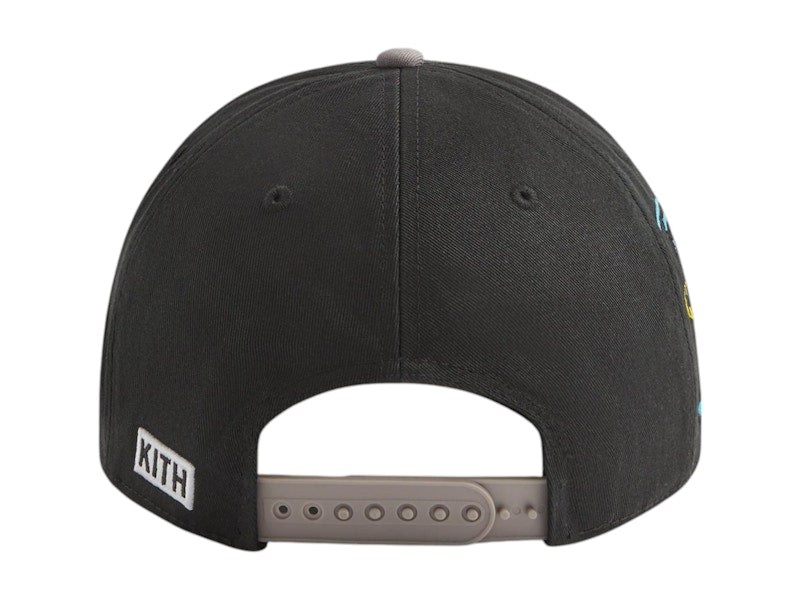 Kith x Batman Twill Two Tone Pinch Crown Snapback Cap Black