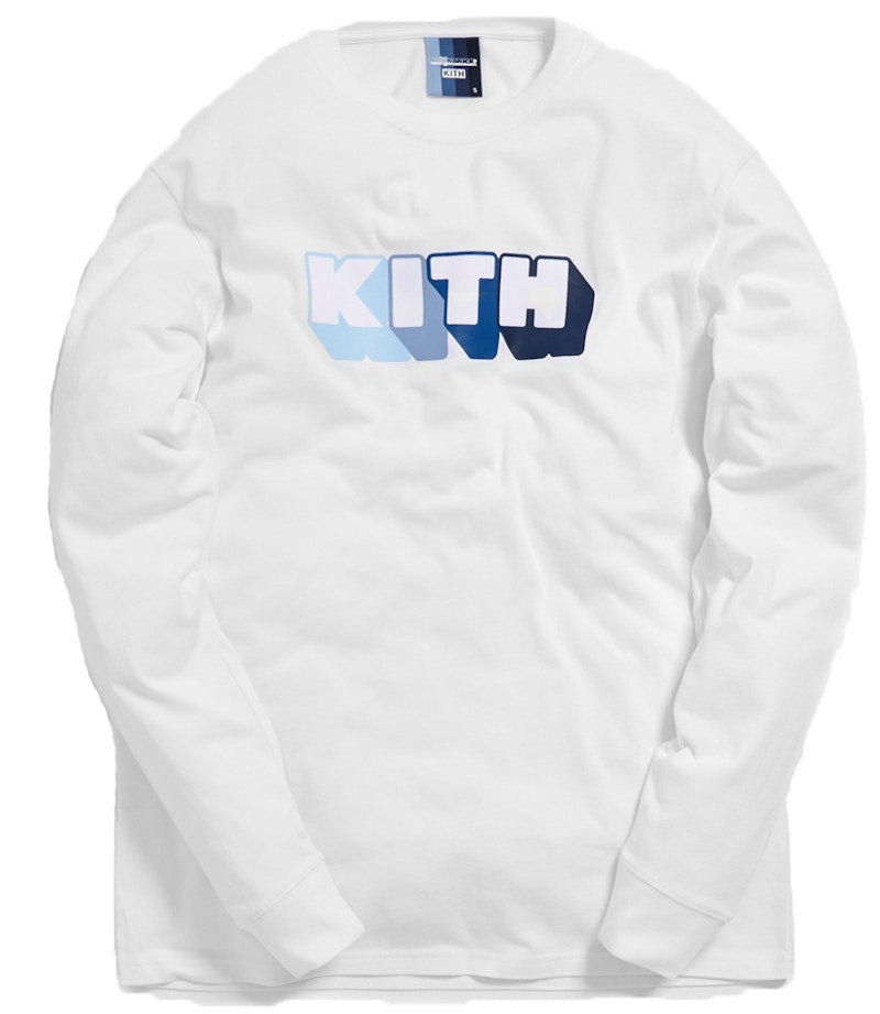 Kith x Bearbrick Logo L/S Tee White