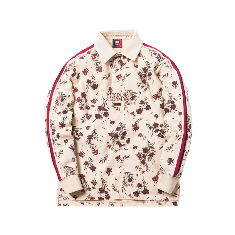Kith x Bergdorf Goodman Floral Rugby Shirt Off White