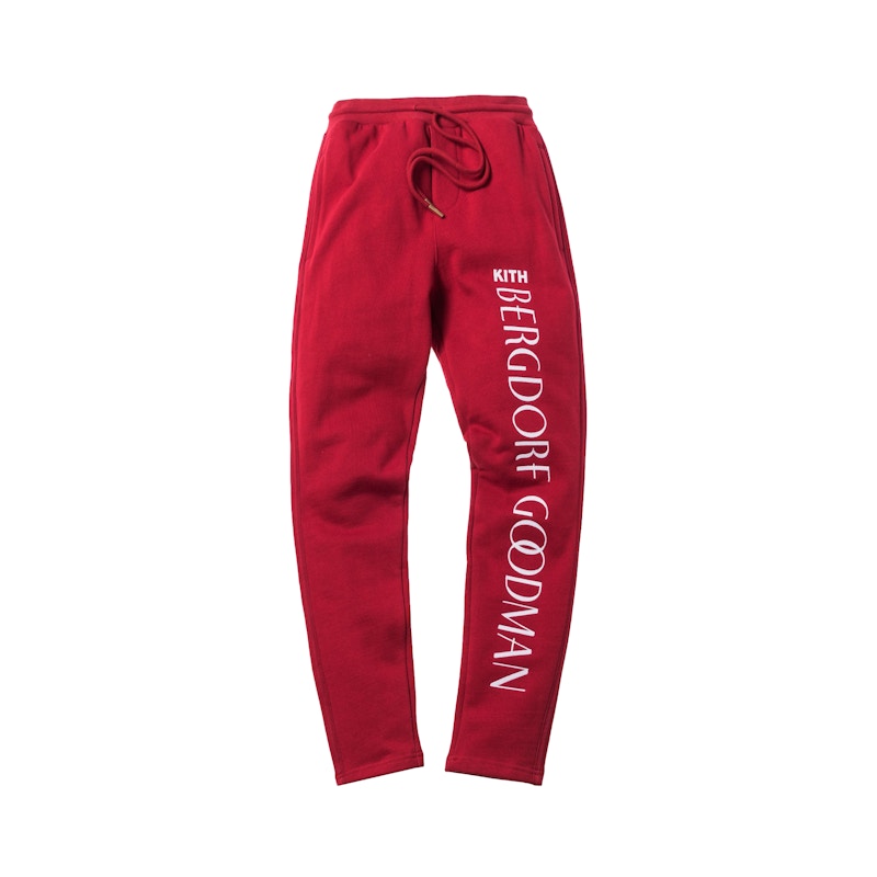 Kith x Bergdorf Goodman Williams 2 Sweatpants Red