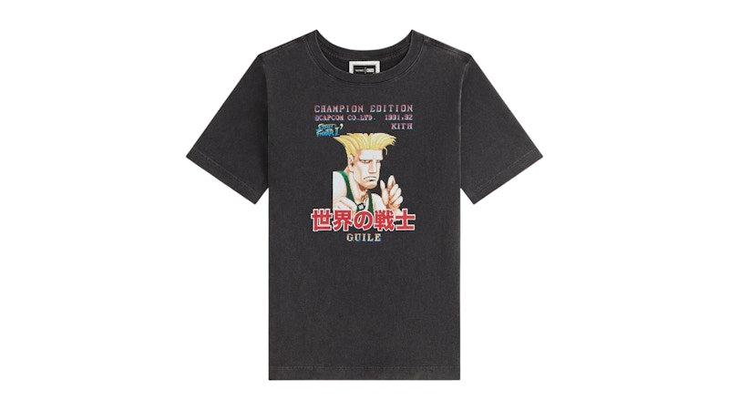 Kith x Capcom Kids Guile Champion Vintage Tee Black