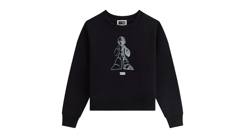 Kith x Capcom Kids Megaman Sketch Nelson Crewneck Black
