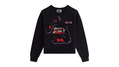 Kith x Capcom Kids Ryu Nelson Crewneck Black