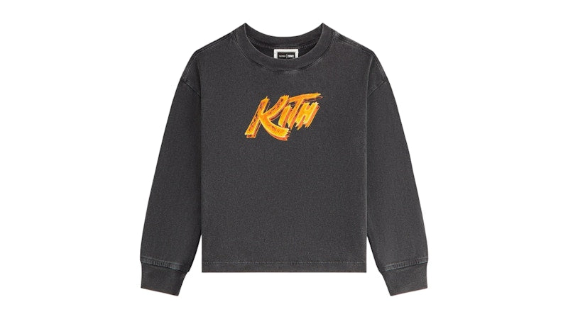 Kith x Capcom Kids Street Fighter Flame Vintage Tee Black
