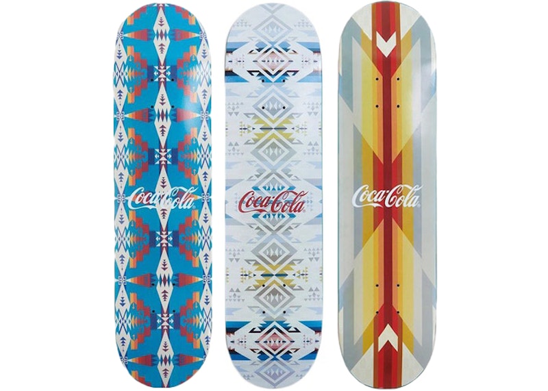Kith x Coca Cola Pendleton Skateboard Tuscan Teal/ White Sand/ Wyeth Trail Set