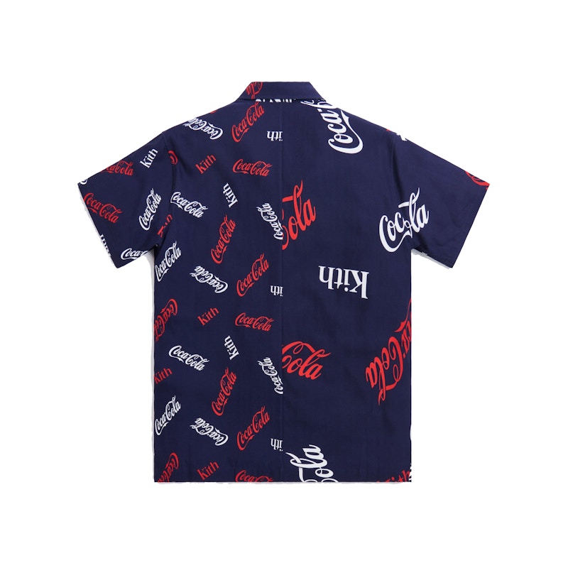Kith x Coca-Cola Printed Camp Collar Shirt Navy