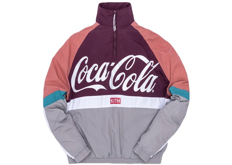 Kith x Coca-Cola Quarter Zip Nylon Windbreaker Grey