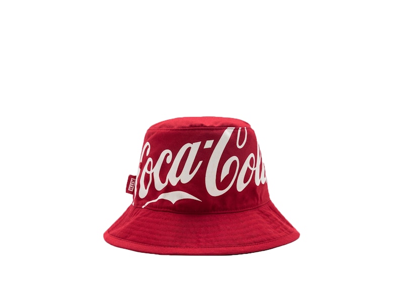 Kith x Coca-Cola Script Bucket Hat Red