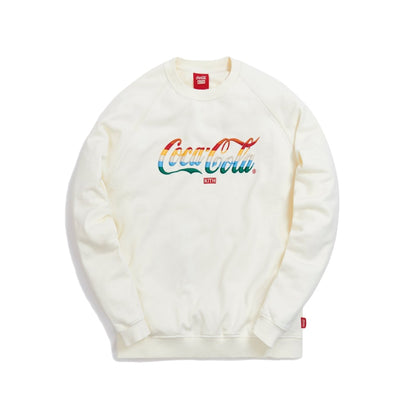 Kith x Coca-Cola Striped Crewneck Ivory