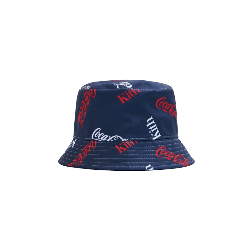 Kith x Coca-Cola x Mitchell & Ness Coke Logo Bucket Hat Navy/Multi