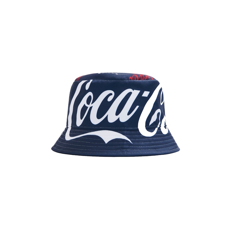 Kith x Coca-Cola x Mitchell & Ness Coke Logo Bucket Hat Navy/Multi