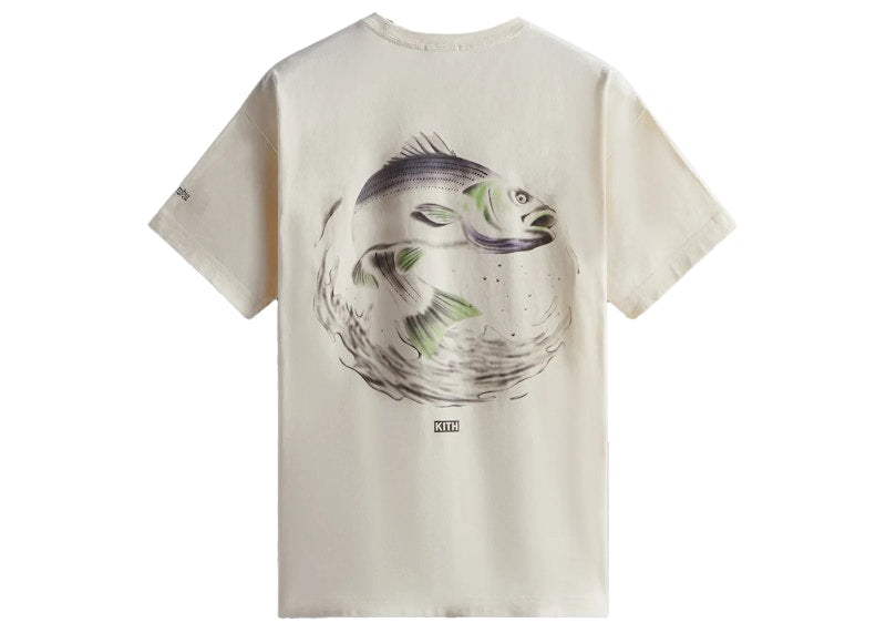 Kith x Columbia PFG Striped Bass Vintage Tee Sandrift