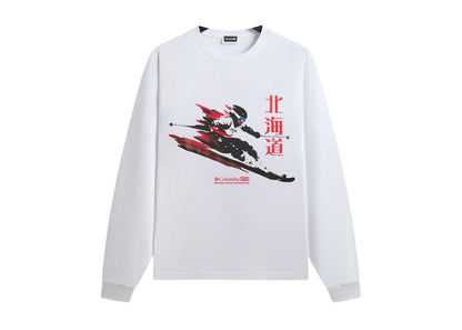 Kith x Columbia Skier Vintage Long Sleeve Tee White