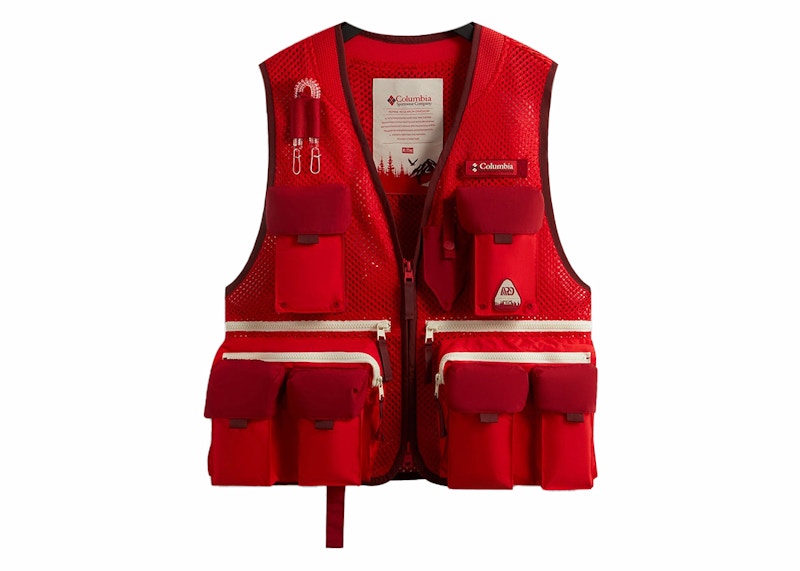 Kith x Columbia Utility Vest Bright Red