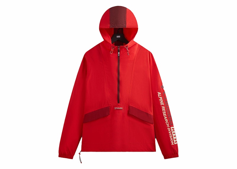 Kith x Columbia Wind Anorak Red Velvet