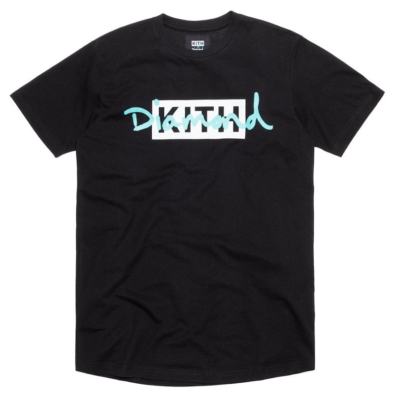 Kith x Diamond Script Tee Black