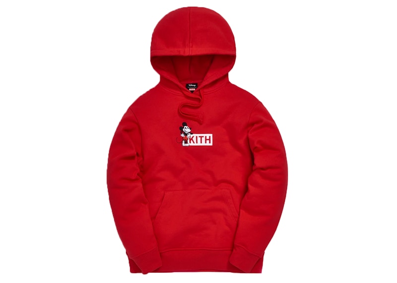 Kith x Disney 20s Mickey Classic Logo Hoodie Red